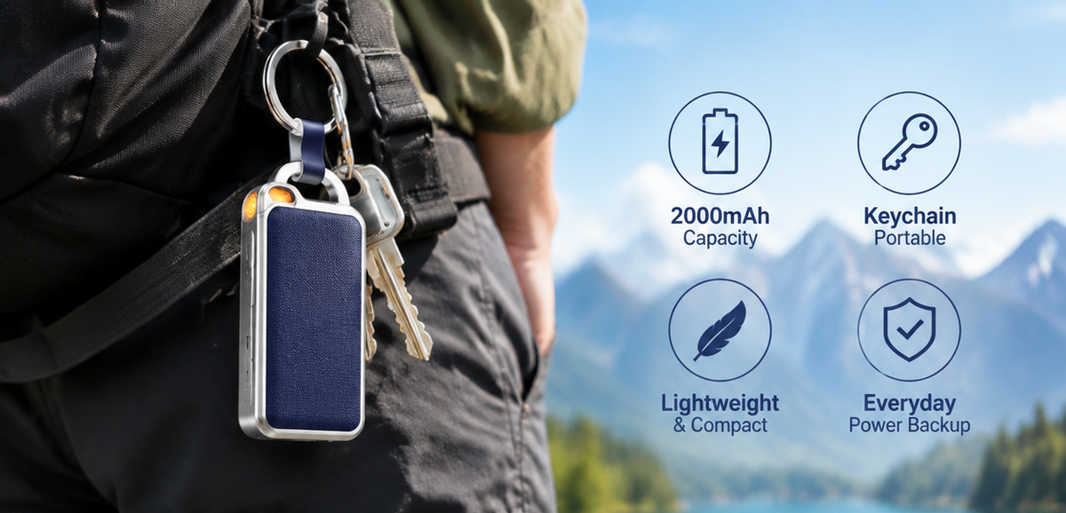 K2000 PRO 2000mAh Keychain Power Bank