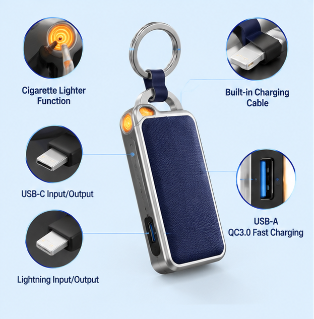 K2000 PRO 2000mAh Keychain Power Bank