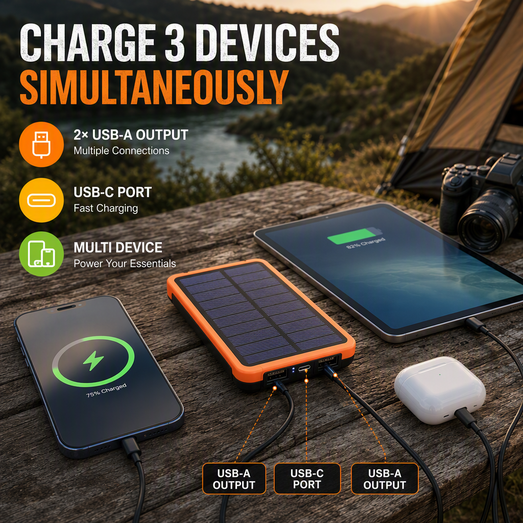 P10 10000mAh Solar Power Bank
