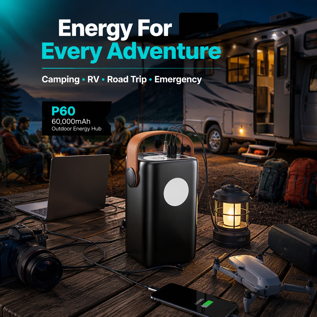 P60 60000mAh Ultra High Capacity Portable Power Bank